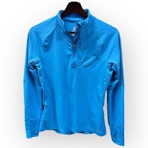 Merrell Soto Zip Neck Tech Long Sleeve Shirt - Womens Small, Cerulean Blue P108